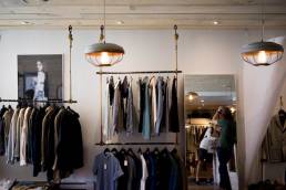 Inside view of a fashion shop in Berlin Mitte